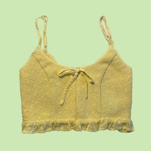 Urban outfitters yellow cropped tank top